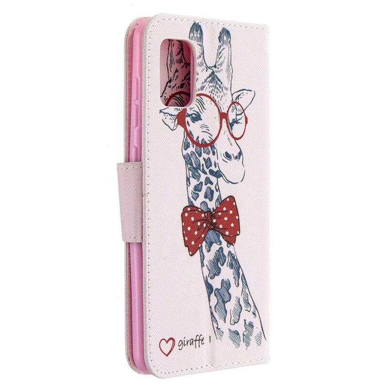 Capa Flip Para Samsung Galaxy A31 Girafa Inteligente