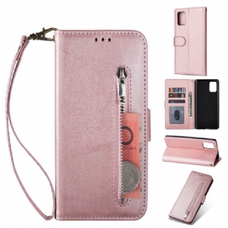 Capa Folio Para Samsung Galaxy A31 Bolsa Com Cordão