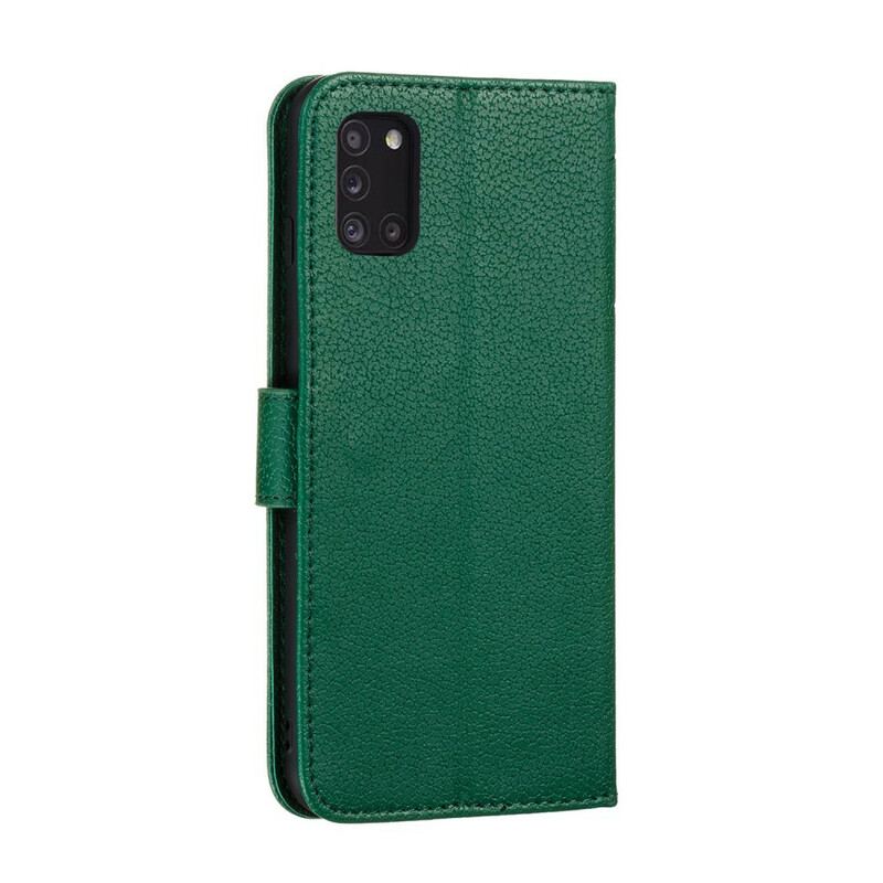 Capa Folio Para Samsung Galaxy A31 Couro Sintético Viva O Seu Sonho