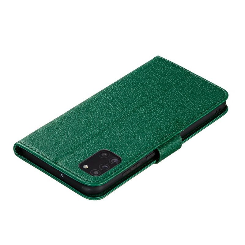 Capa Folio Para Samsung Galaxy A31 Couro Sintético Viva O Seu Sonho