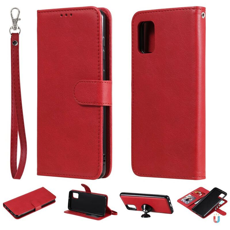 Capa Capa Folio Para Samsung Galaxy A31 Destacável E Cordão