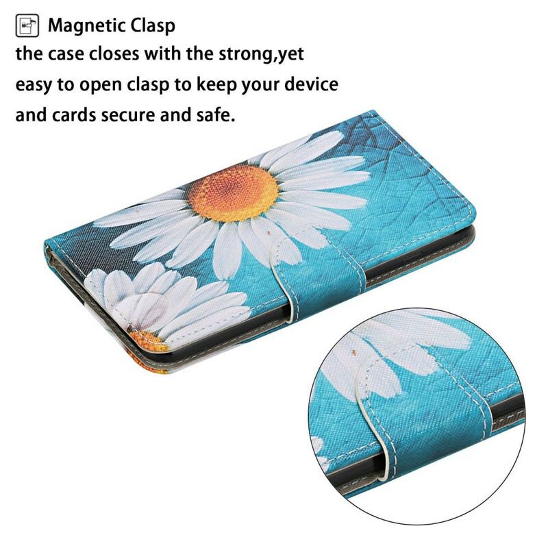 Capa Folio Para Samsung Galaxy A31 Flores Magistrais Com Alça