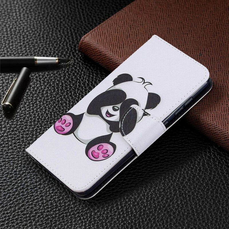 Capa Folio Para Samsung Galaxy A31 Panda Divertido