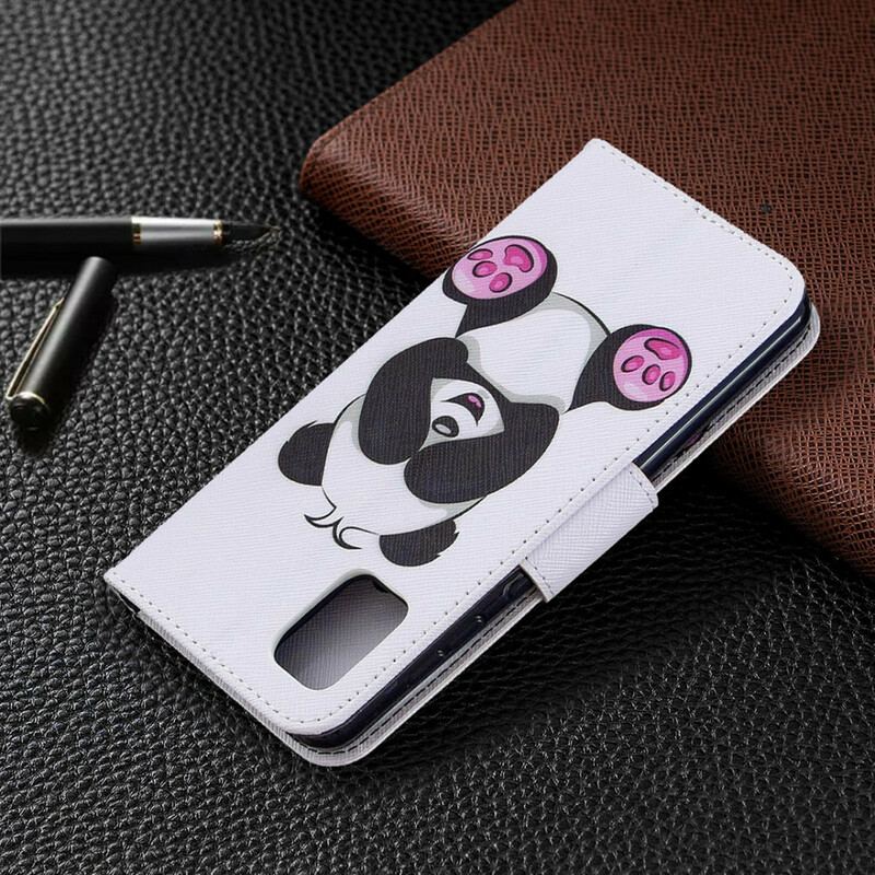 Capa Folio Para Samsung Galaxy A31 Panda Divertido