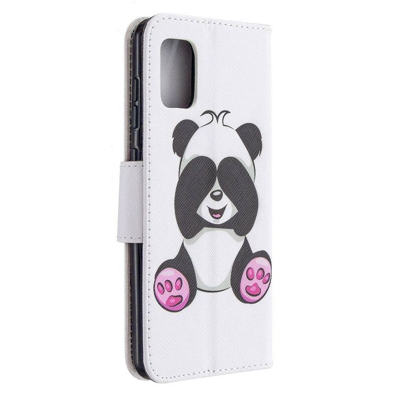 Capa Folio Para Samsung Galaxy A31 Panda Divertido