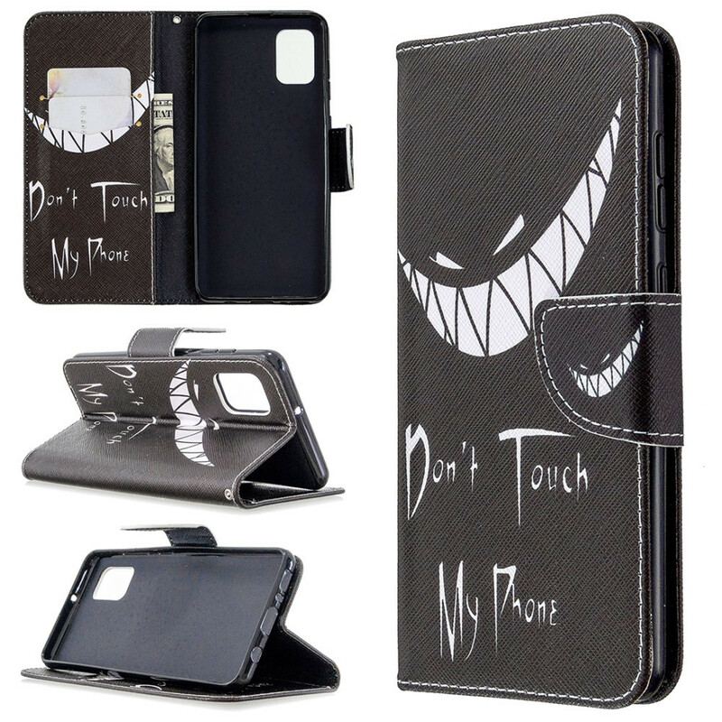 Capa Folio Para Samsung Galaxy A31 Telefone Do Diabo