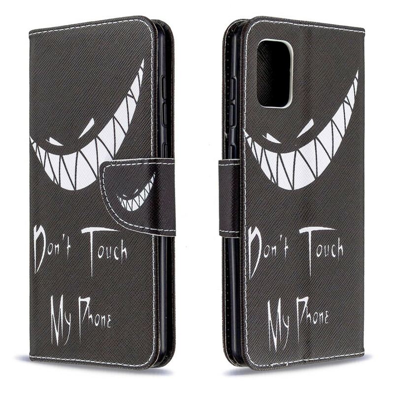 Capa Folio Para Samsung Galaxy A31 Telefone Do Diabo