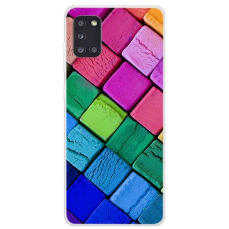 Capa Para Samsung Galaxy A31 Cubos Coloridos