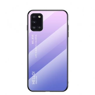 Capa Para Samsung Galaxy A31 Olá Vidro Temperado