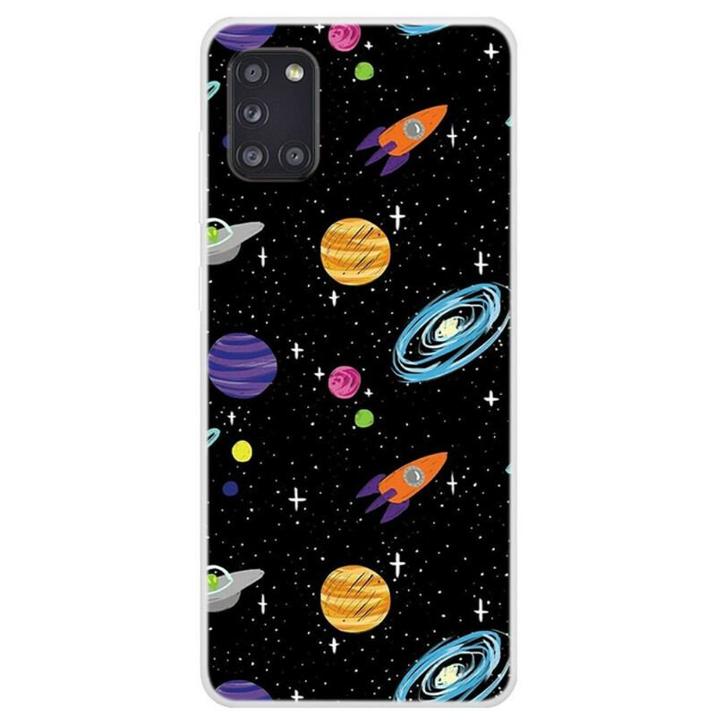 Capa Para Samsung Galaxy A31 Planeta Galáxia