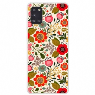 Capa Para Samsung Galaxy A31 Tapeçaria Floral