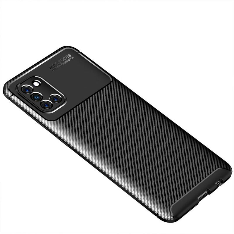 Capa Para Samsung Galaxy A31 Textura Flexível De Fibra De Carbono