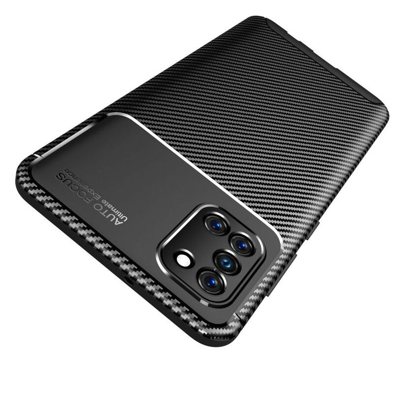 Capa Para Samsung Galaxy A31 Textura Flexível De Fibra De Carbono