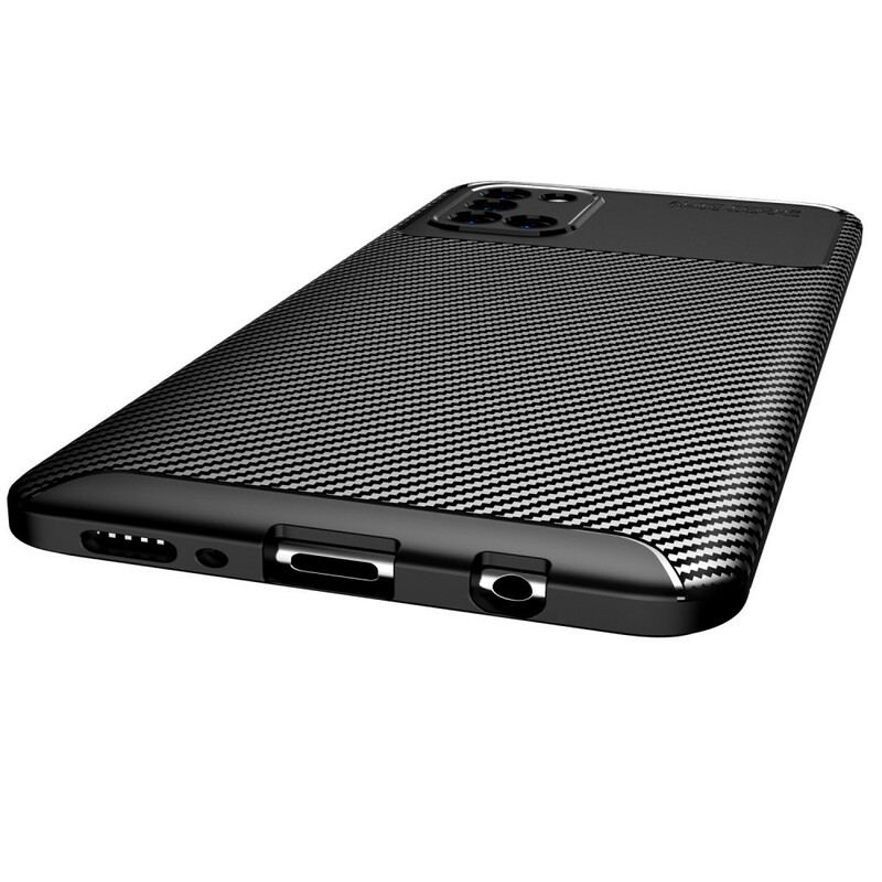 Capa Para Samsung Galaxy A31 Textura Flexível De Fibra De Carbono