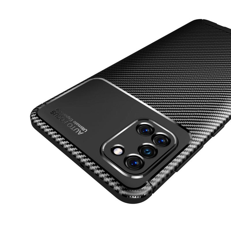 Capa Para Samsung Galaxy A31 Textura Flexível De Fibra De Carbono