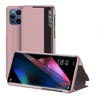 Capa De Celular Para Oppo Find X3 Pro Couro Sintético Texturizado