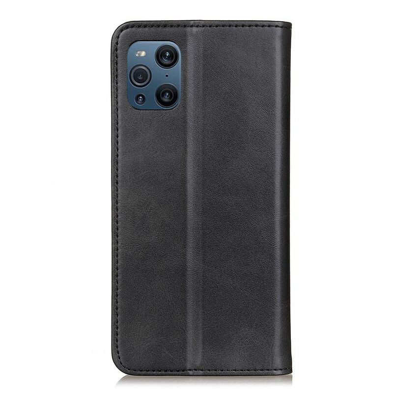 Capa De Celular Para Oppo Find X3 Pro Flip Couro Rachado