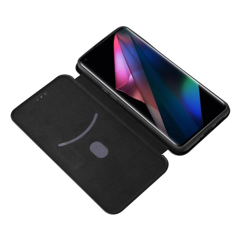 Capa De Celular Para Oppo Find X3 Pro Flip Silicone De Carbono Colorido