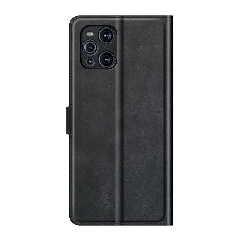 Capa De Couro Para Oppo Find X3 Pro Efeito De Couro Extremo Fino