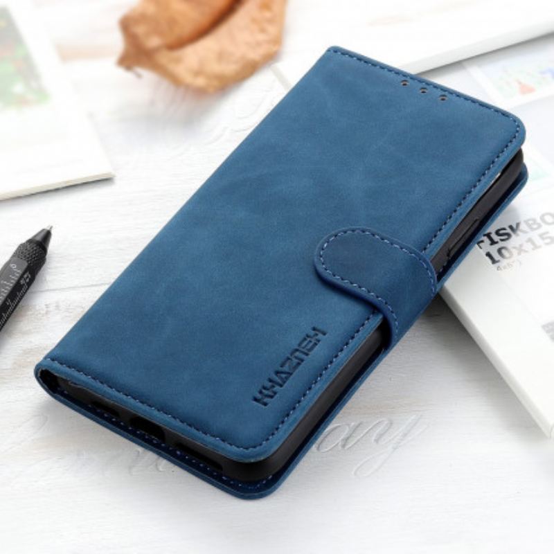 Capa De Couro Para Oppo Find X3 Pro Efeito Couro Vintage Fosco Khazneh