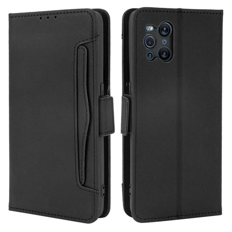 Capa Em Pele Para Oppo Find X3 Pro Multi-card Premier Class