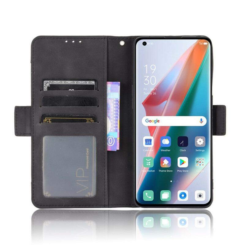 Capa Em Pele Para Oppo Find X3 Pro Multi-card Premier Class