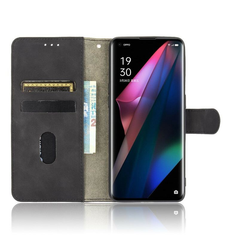 Capa Em Pele Para Oppo Find X3 Pro Toque De Pele