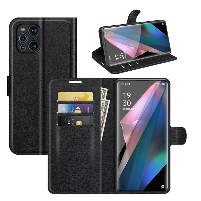 Capa Folio Para Oppo Find X3 Pro Clássico