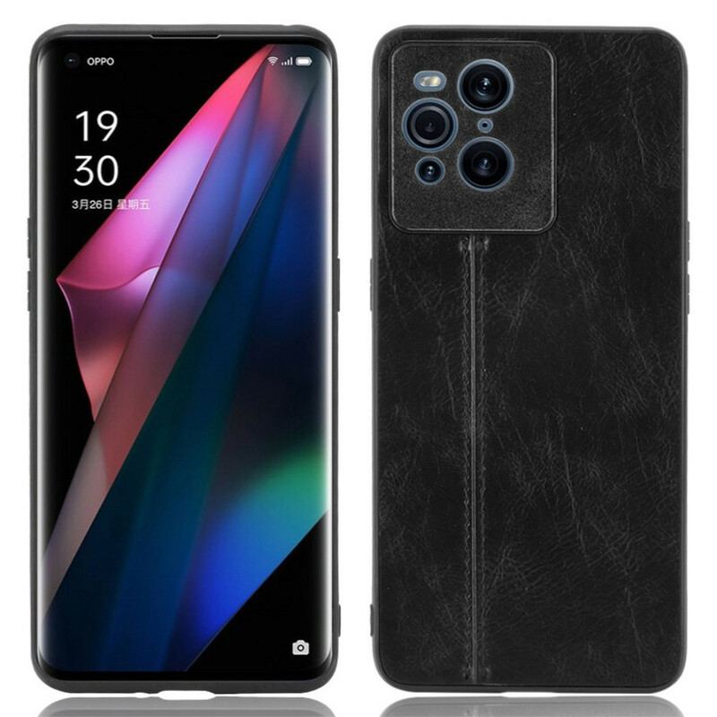 Capa Para Oppo Find X3 Pro Efeito Couro Couture