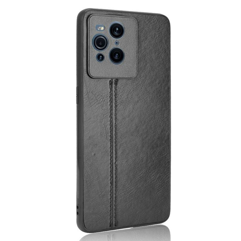 Capa Para Oppo Find X3 Pro Efeito Couro Couture