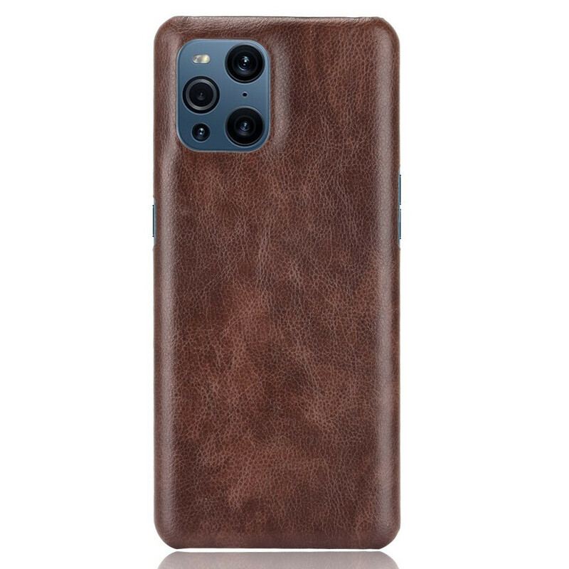 Capa Para Oppo Find X3 Pro Efeito Couro Lichia