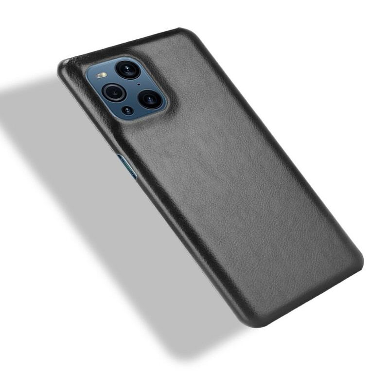 Capa Para Oppo Find X3 Pro Efeito Couro Lichia