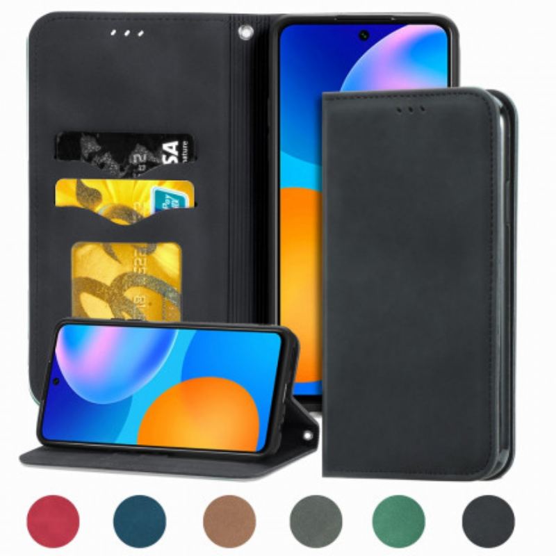 Capa De Celular Para Huawei P Smart 2021 Flip Couro Falso Vintage