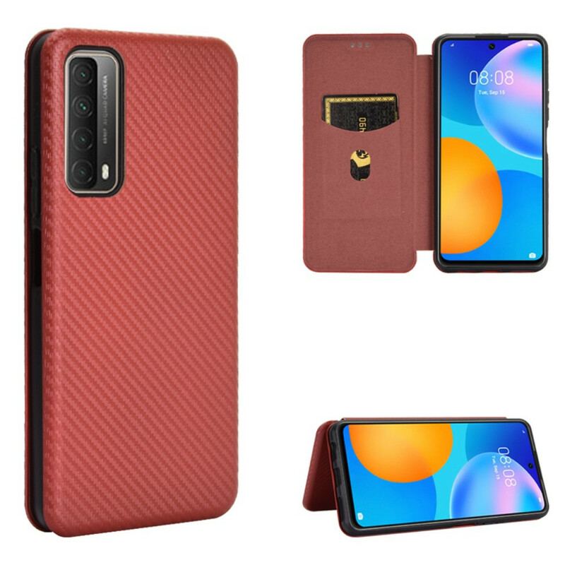 Capa De Celular Para Huawei P Smart 2021 Flip Fibra De Carbono