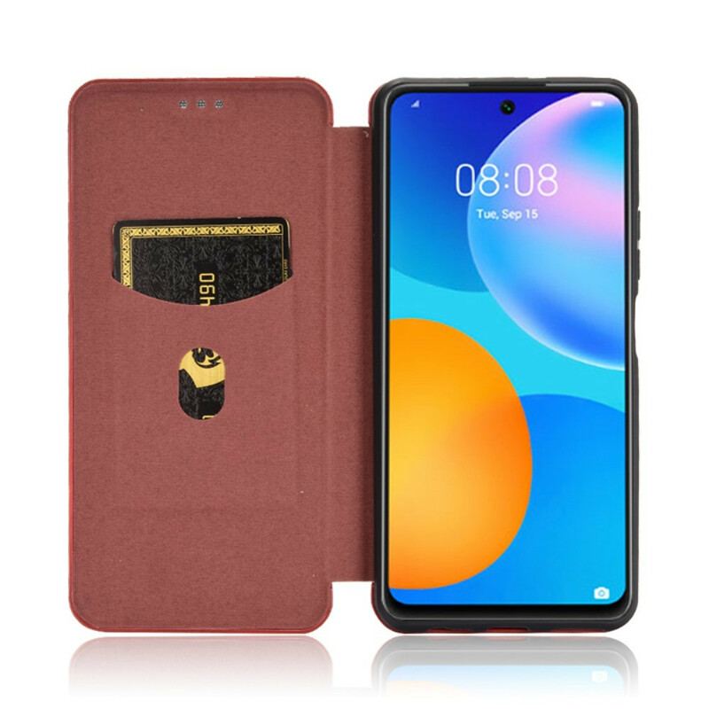 Capa De Celular Para Huawei P Smart 2021 Flip Fibra De Carbono