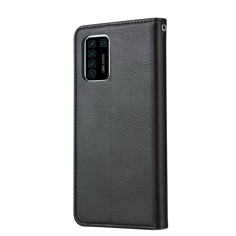 Capa De Celular Para Huawei P Smart 2021 Flip Titular De Cartão De Couro Sintético