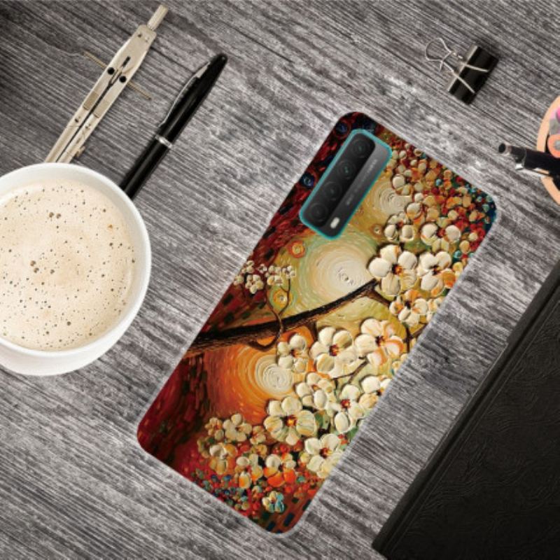 Capa De Celular Para Huawei P Smart 2021 Flores Flexíveis