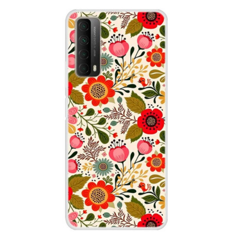 Capa De Celular Para Huawei P Smart 2021 Tapeçaria Floral