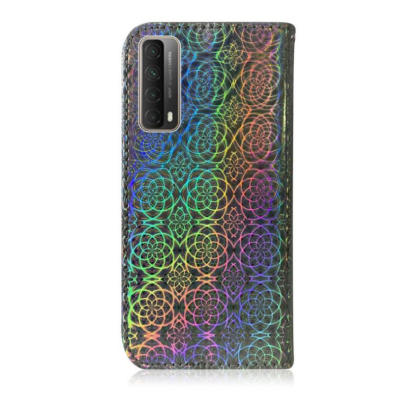 Capa De Couro Para Huawei P Smart 2021 Cor Pura