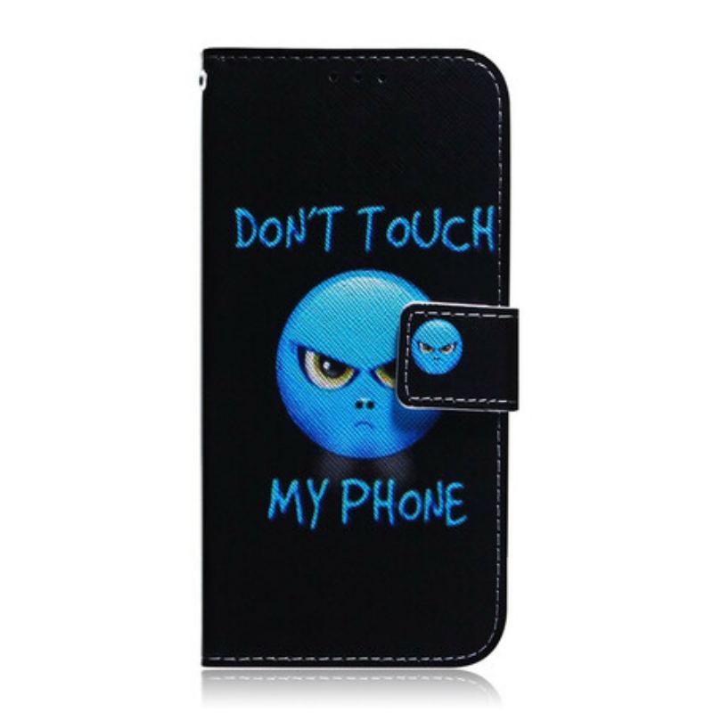 Capa De Couro Para Huawei P Smart 2021 Emoji Telefone