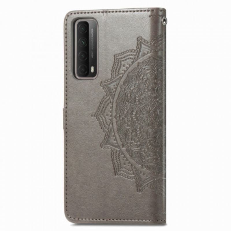 Capa De Couro Para Huawei P Smart 2021 Mandala Idade Média