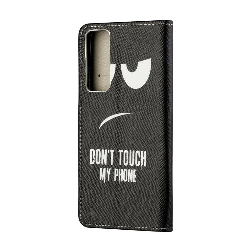 Capa De Couro Para Huawei P Smart 2021 Não Toque No Meu Telefone