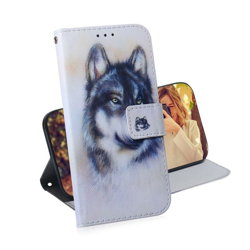 Capa De Couro Para Huawei P Smart 2021 Olhar Canino