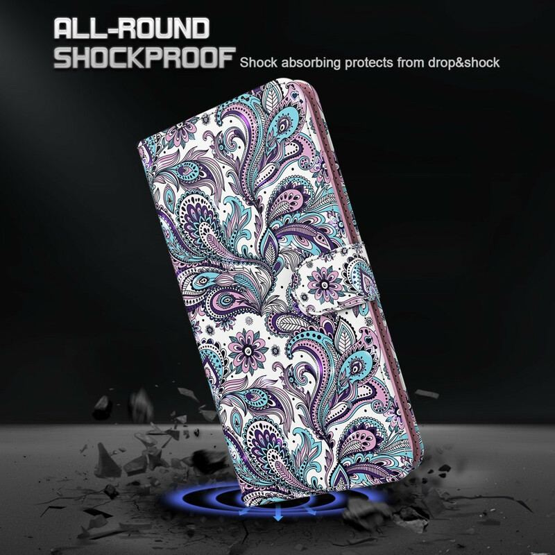 Capa De Couro Para Huawei P Smart 2021 Padrões De Flores