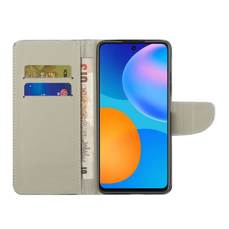 Capa De Couro Para Huawei P Smart 2021 Torre Eiffel Retrô