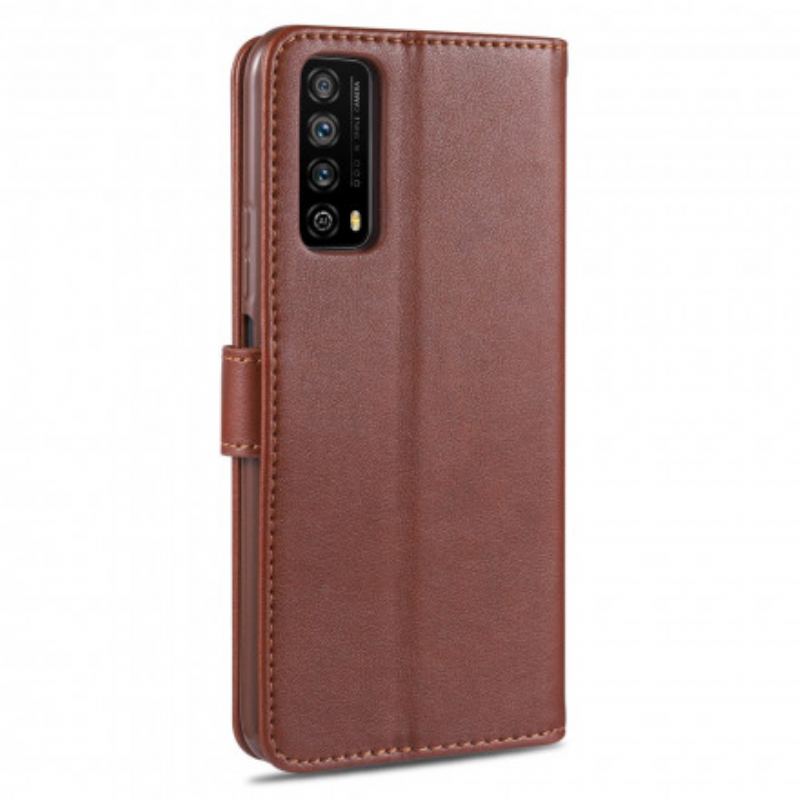 Capa Em Pele Para Huawei P Smart 2021 Couro Sintético Azns