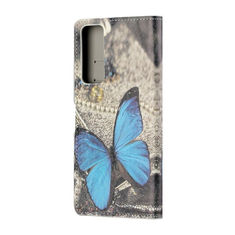 Capa Flip Para Huawei P Smart 2021 Borboletas