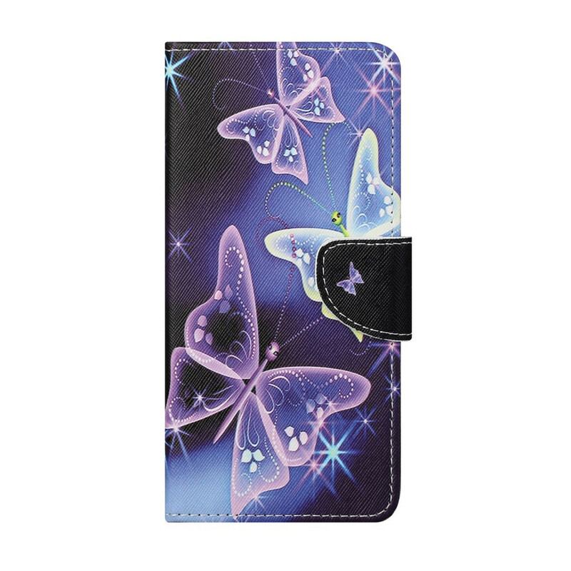 Capa Flip Para Huawei P Smart 2021 Borboletas