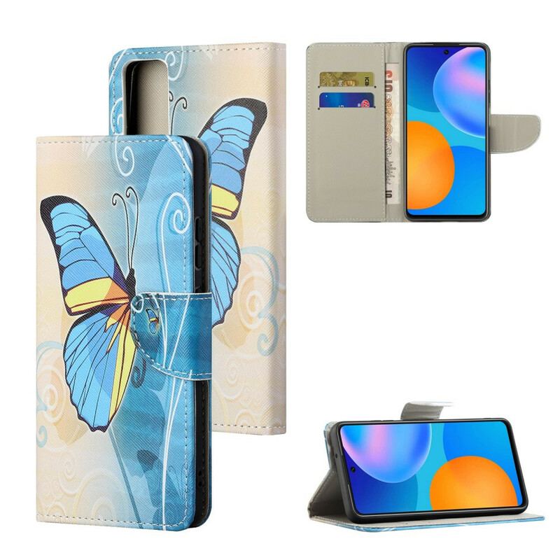 Capa Flip Para Huawei P Smart 2021 Borboletas