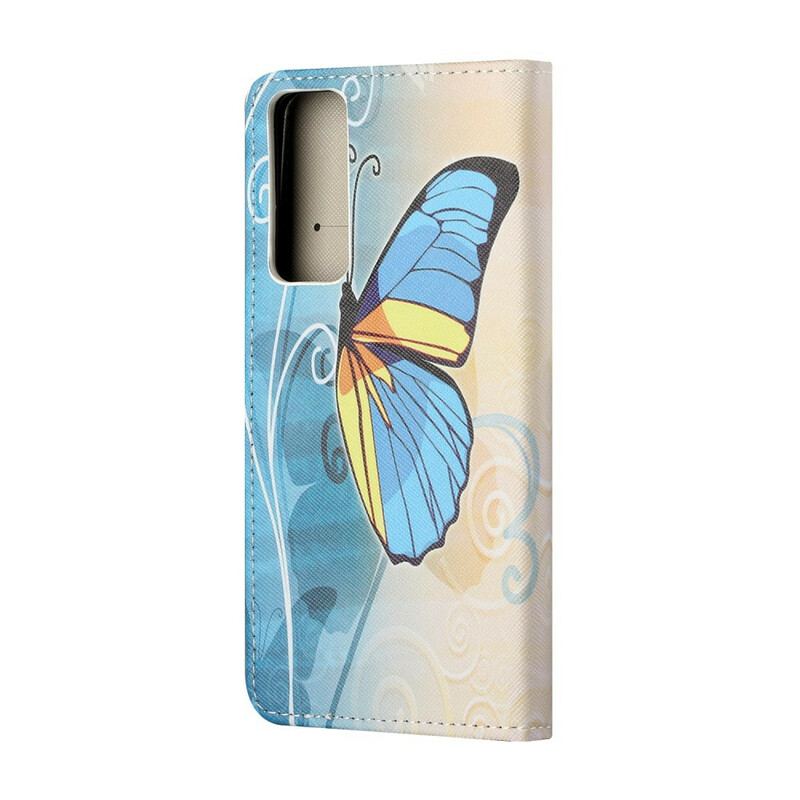 Capa Flip Para Huawei P Smart 2021 Borboletas